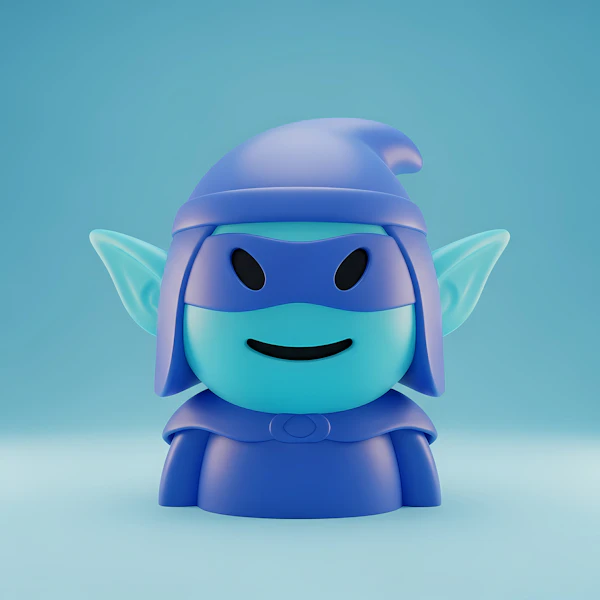 Whimsical Blue Character