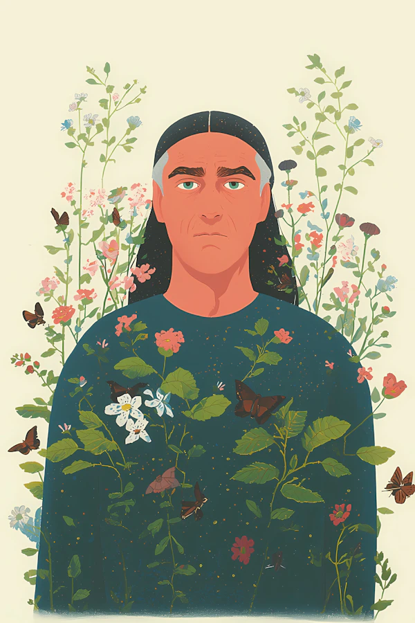 Floral Harmony Portrait