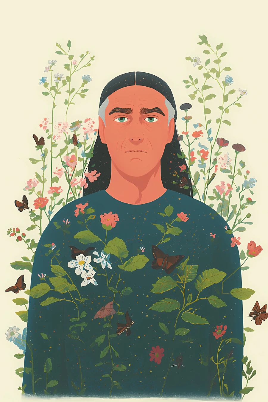 Floral Harmony Portrait