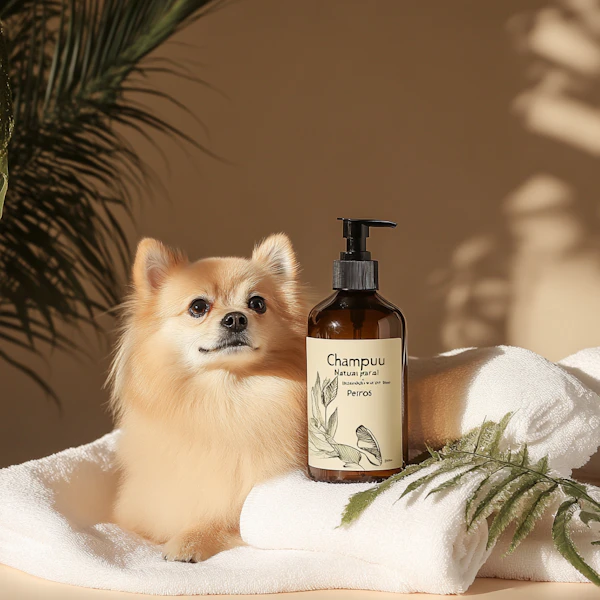 Pomeranian with Shampoo