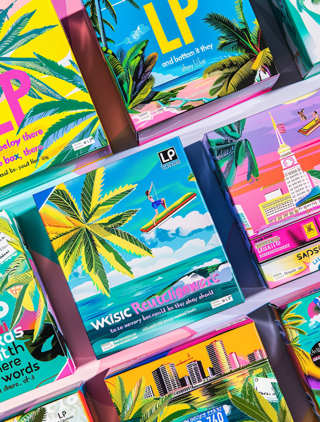 Vibrant Collection of Book Covers with Tropical Themes