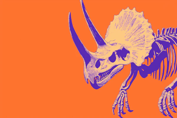 Triceratops Skeleton Art
