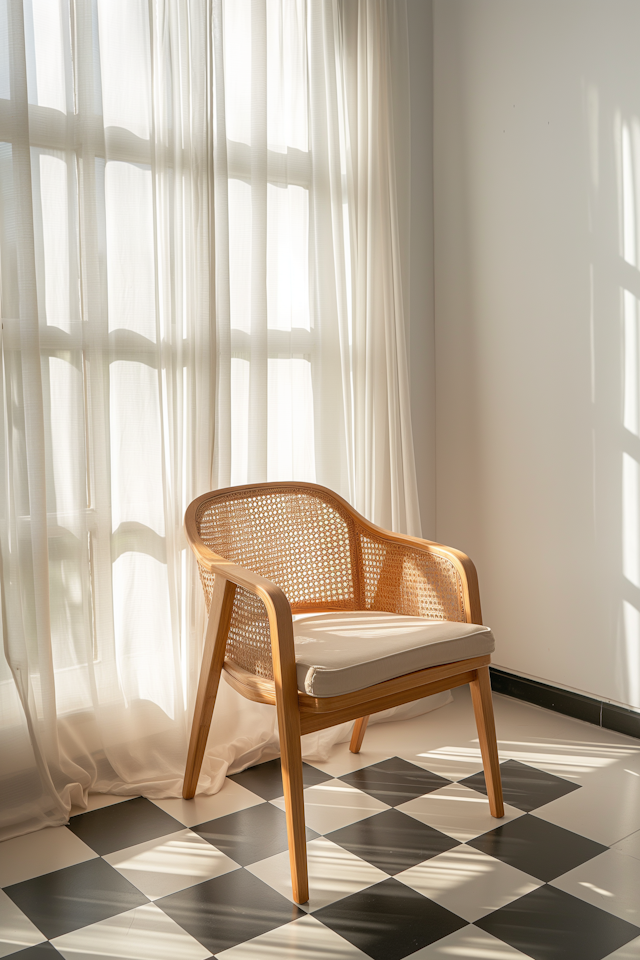 Serene Rattan Chair in a Modern Room