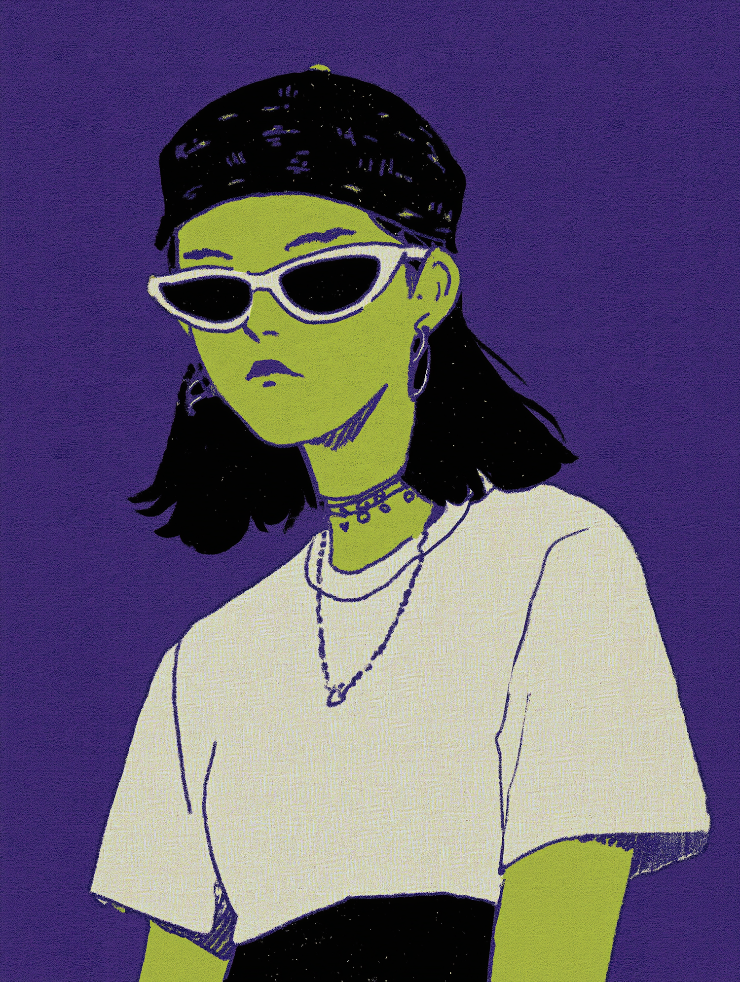 Stylized Green Portrait