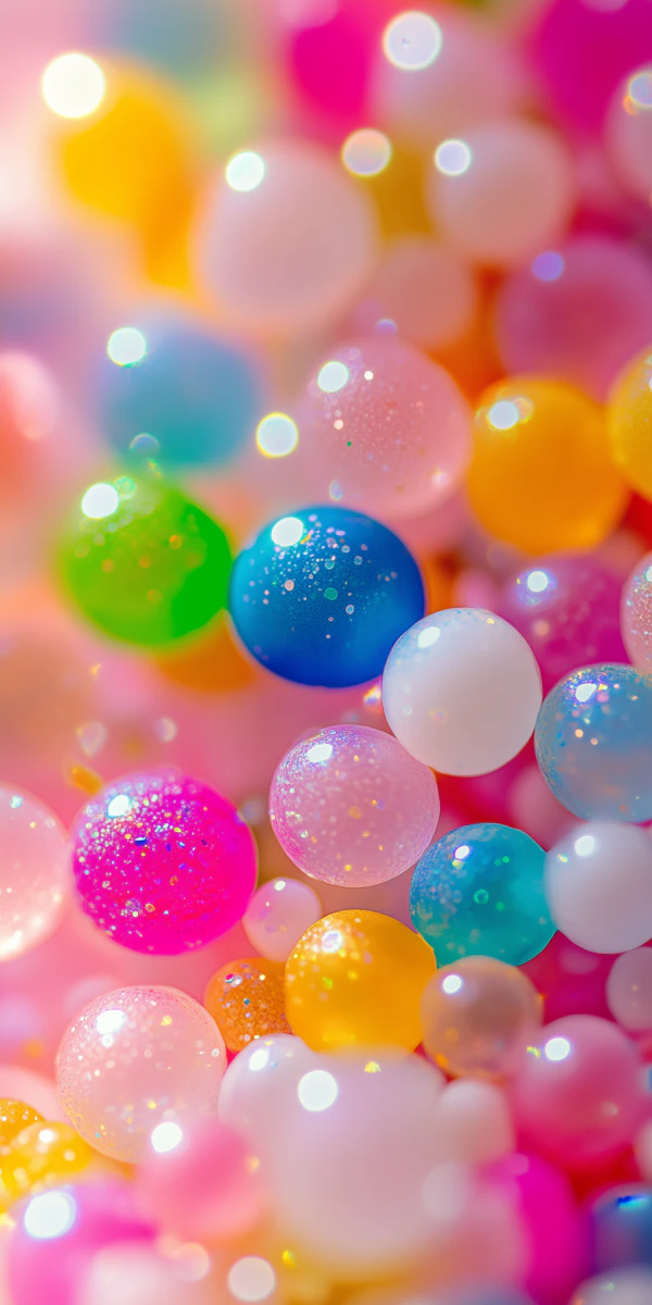 Glittery Orbs Close-Up