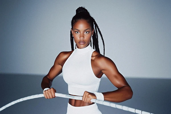 Athletic Woman with Braids