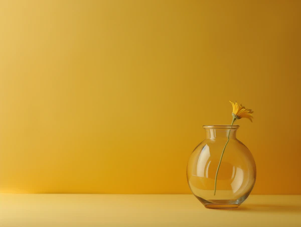 Solitary Yellow Flower in Minimalist Vase