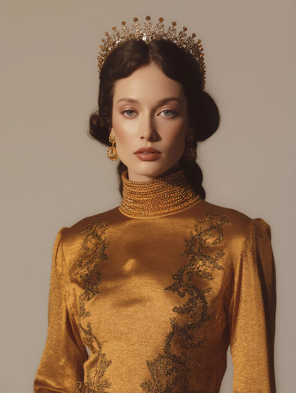 Golden Elegance Portrait