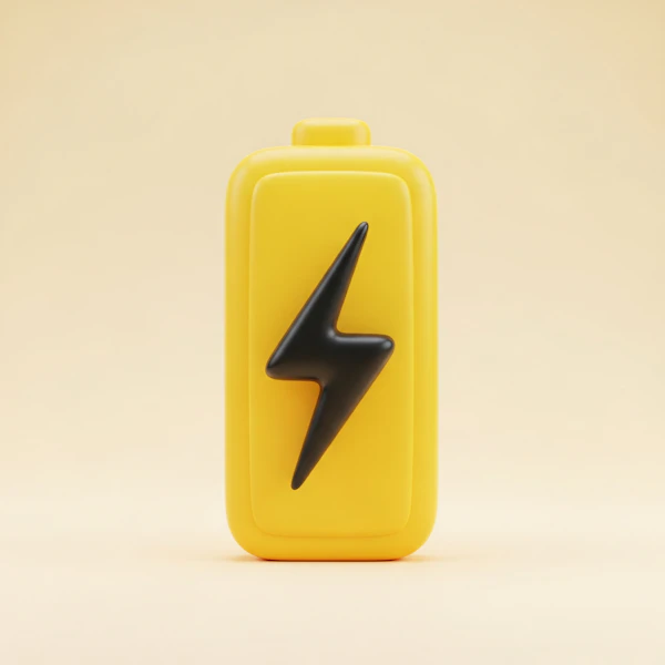 Yellow Battery Icon