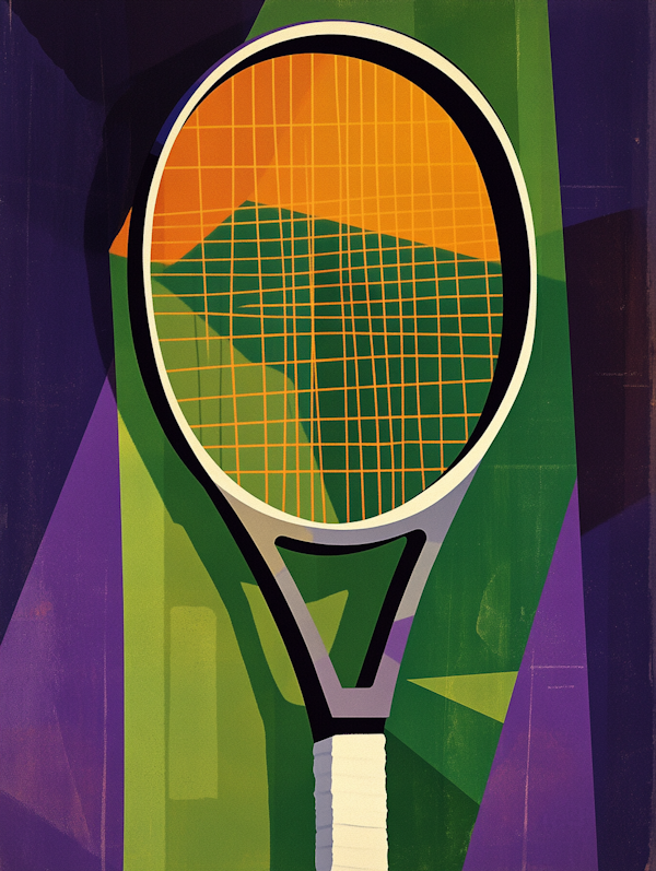 Stylized Tennis Racket