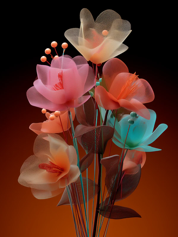 Abstract Flower Bouquet