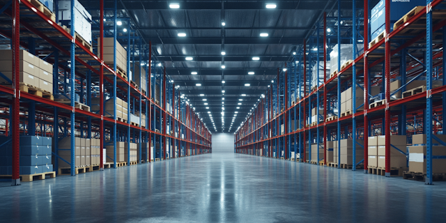 Expansive Warehouse Interior