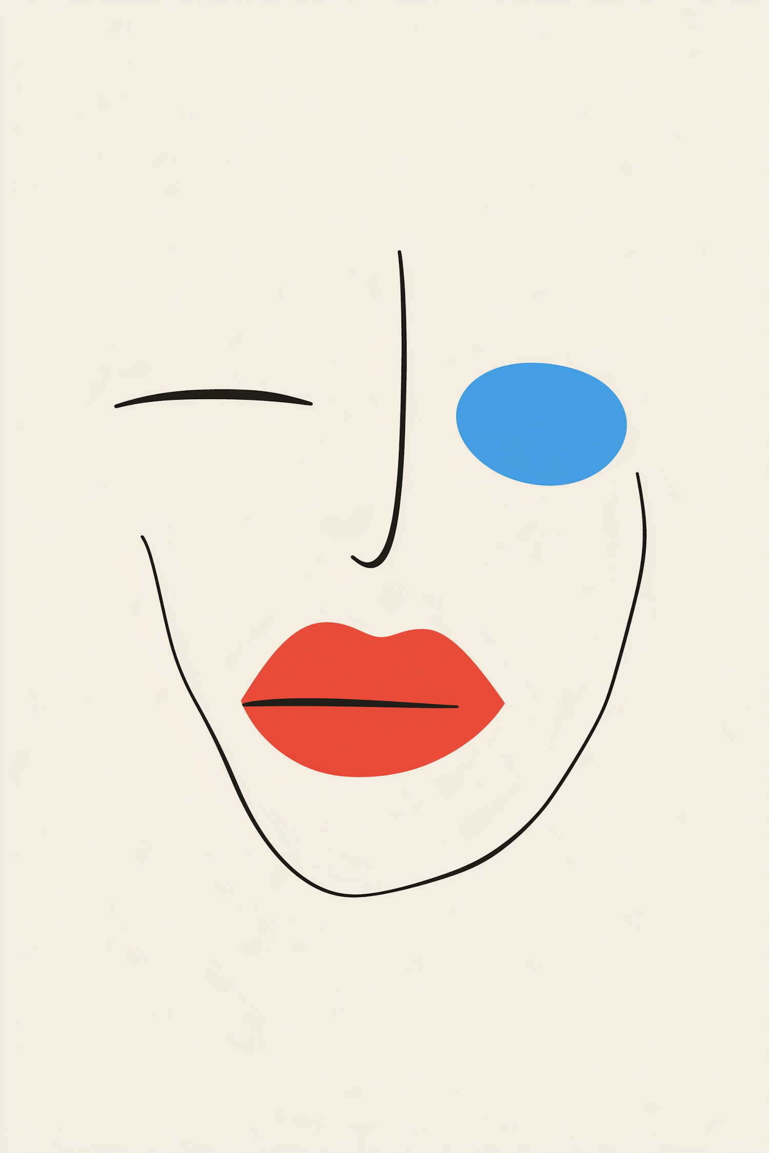 Minimalist Face Illustration