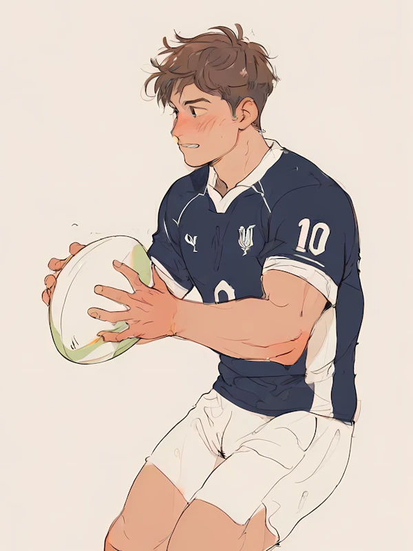 Rugby Player Illustration