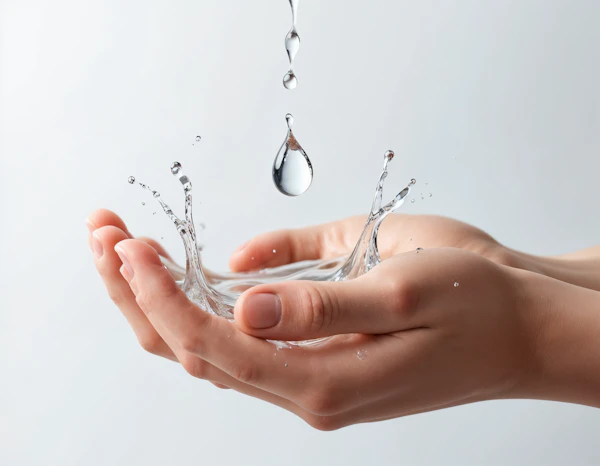 Hands Holding Water