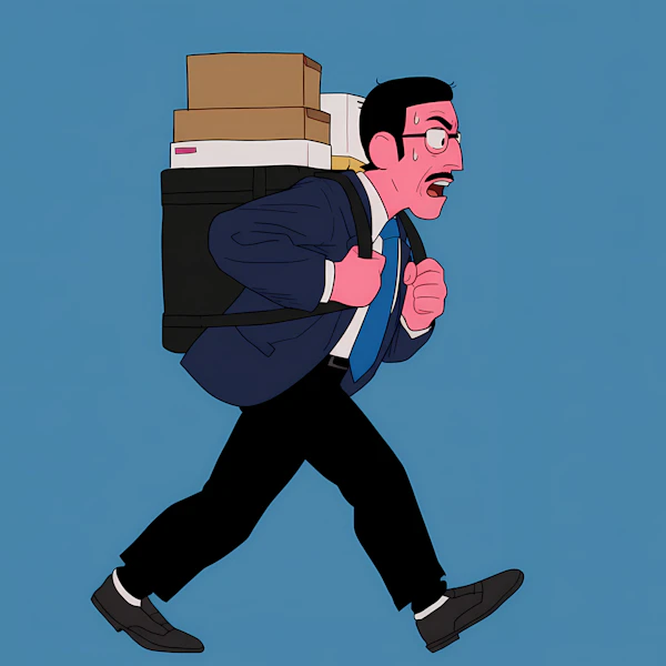 Businessman in Hurry