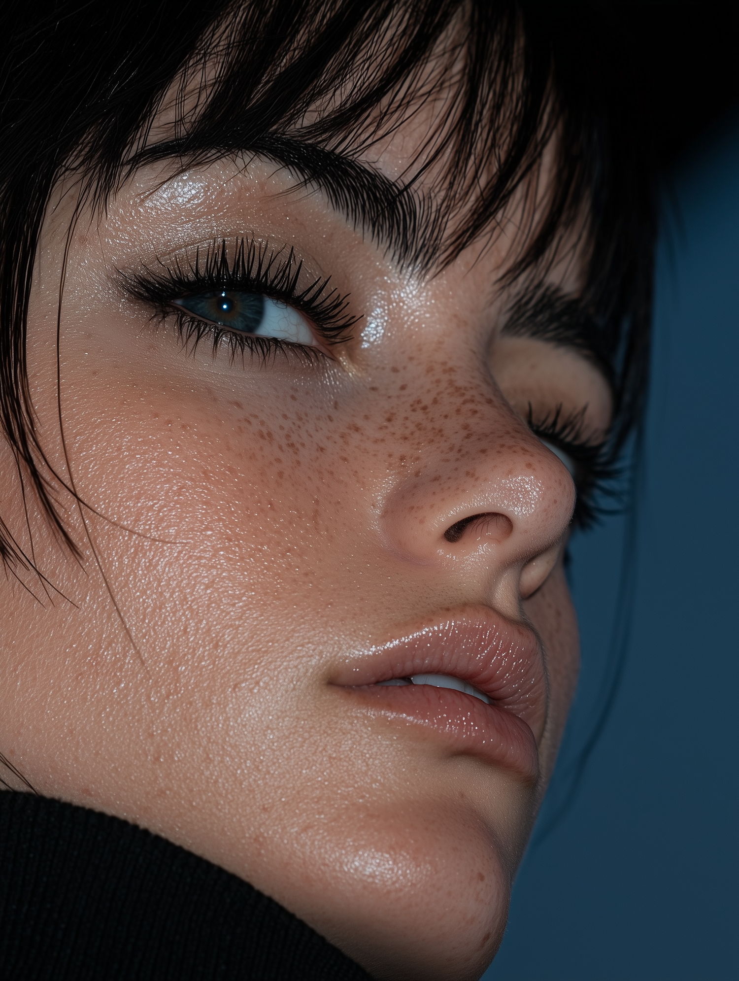 Close-up Portrait with Freckles