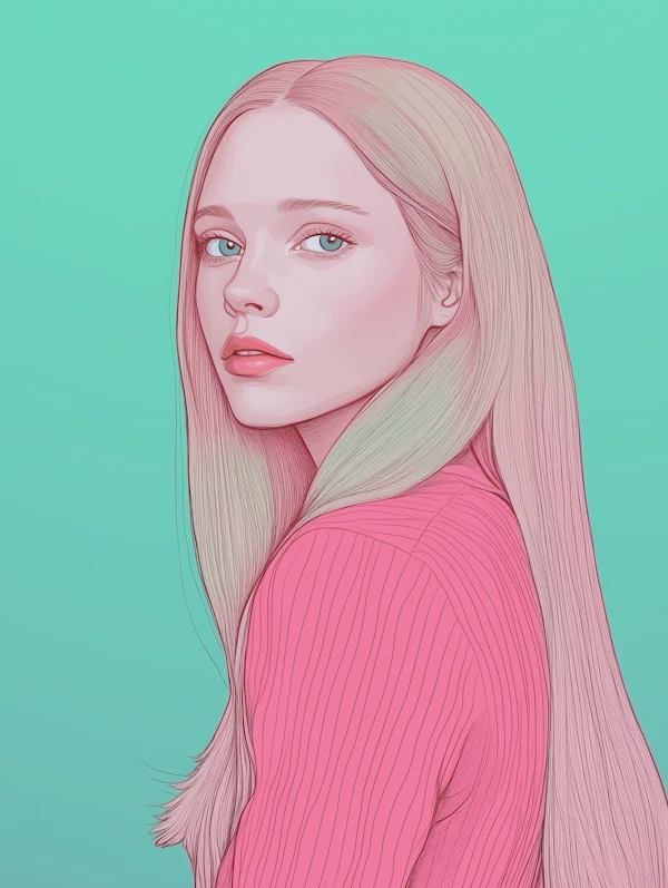 Serene Woman Illustration