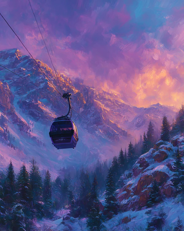 Cable Car Sunset View