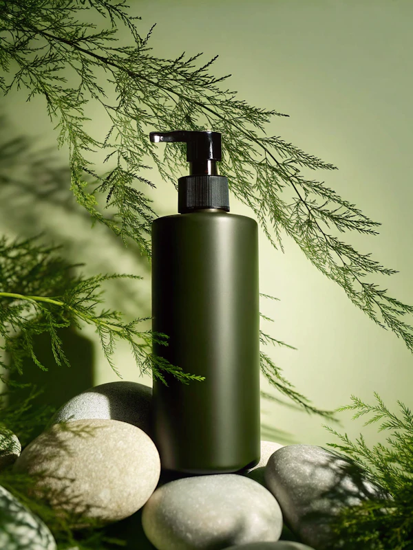 Green Pump Bottle Display