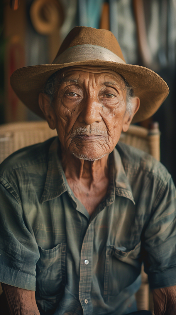 Contemplative Elderly Man Portrait