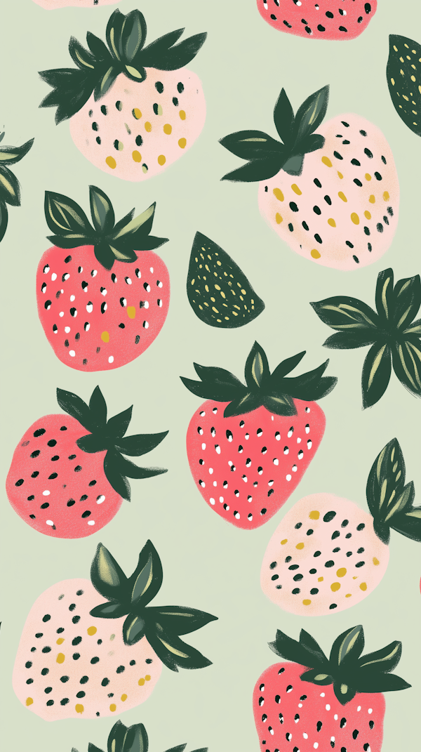 Strawberry Pattern Illustration