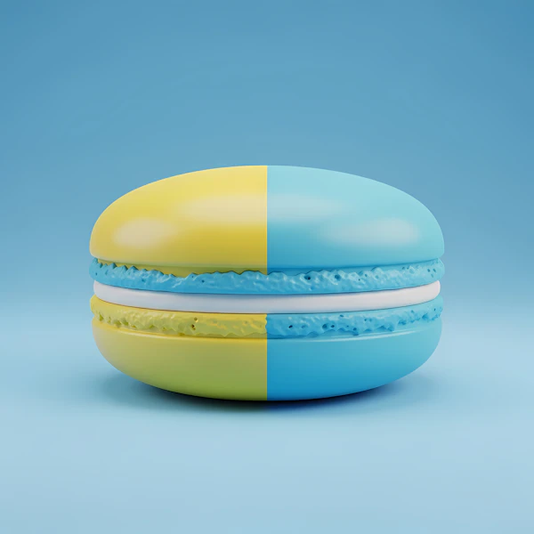 Colorful Macaron Closeup