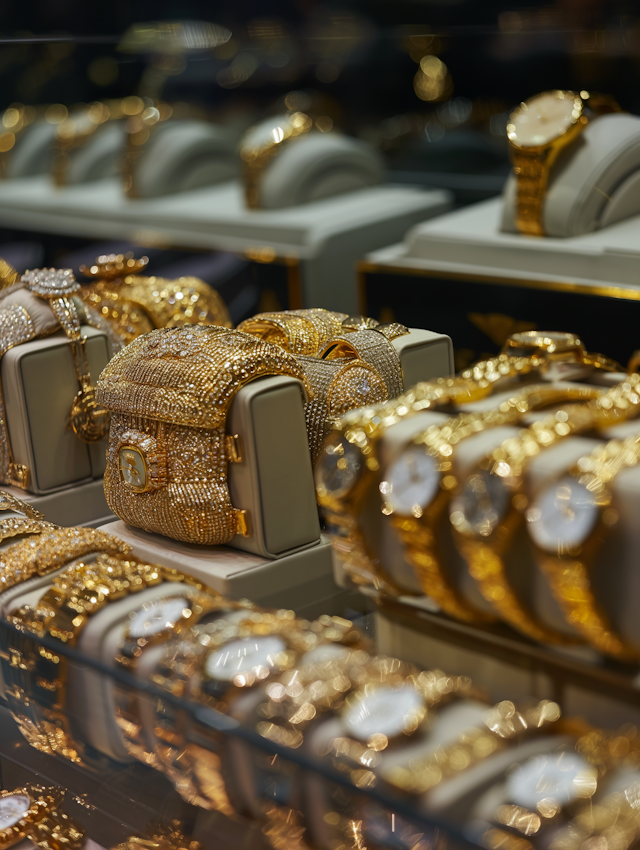 Luxury Gold Accessories Display