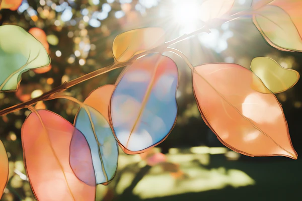 Glowing Multicolored Leaves