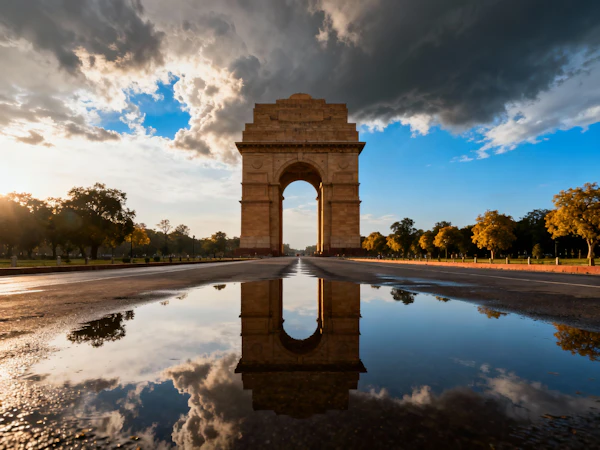 Sunlit Stone Archway