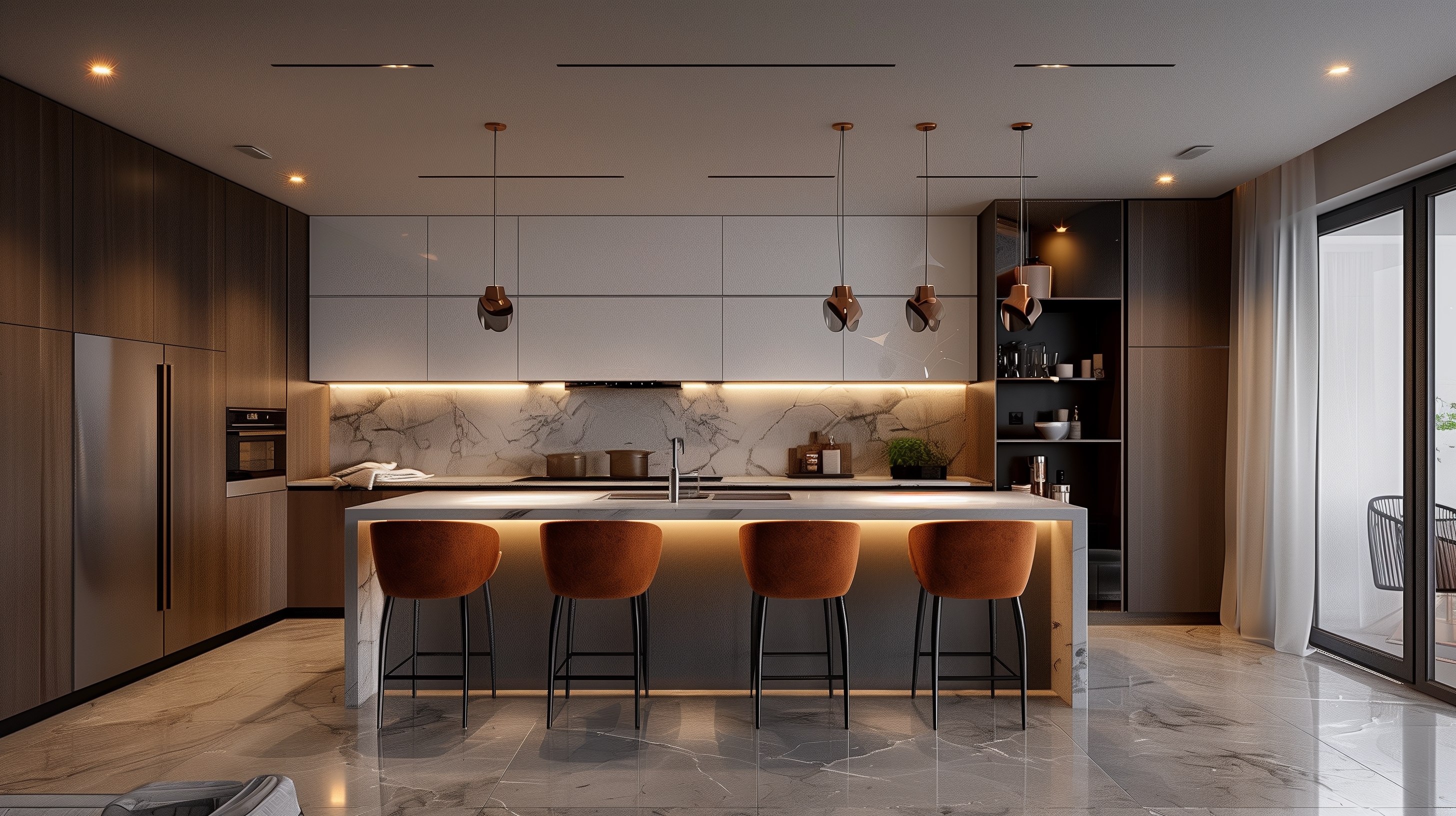 Modern Minimalist Kitchen Interior