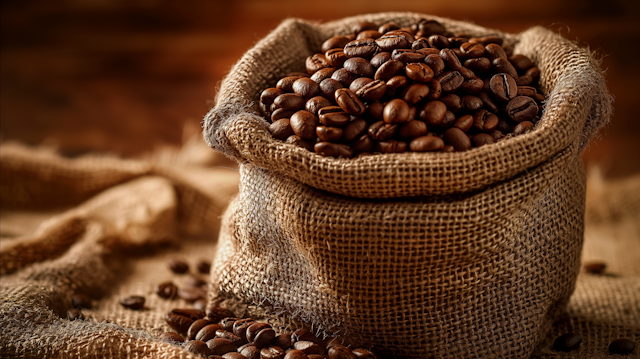 Rustic Coffee Bean Still Life