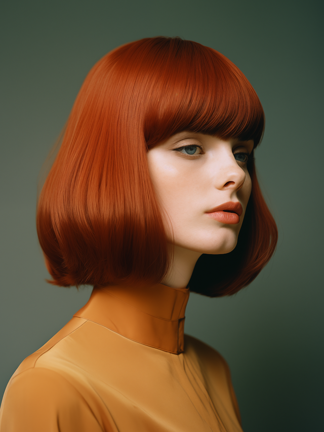 Fashionable Red Bob Hairstyle