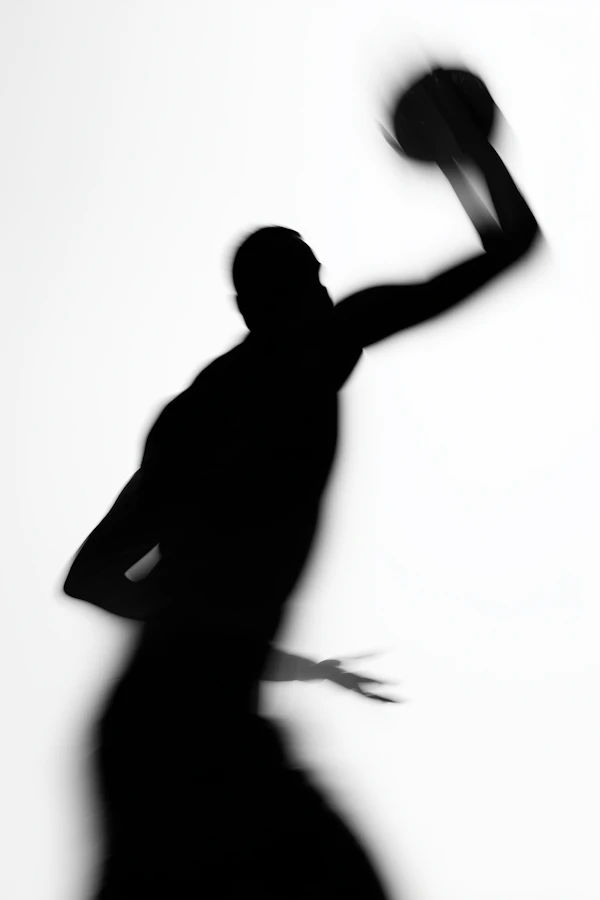 Dynamic Basketball Silhouette