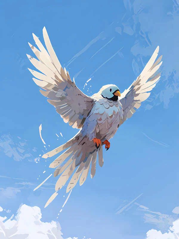 Graceful Bird in Flight