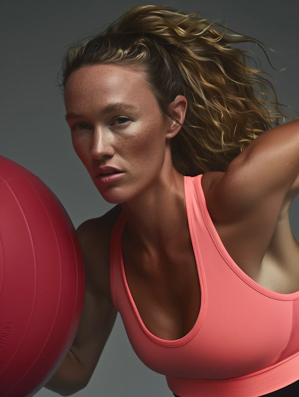 Athletic Woman with Ball