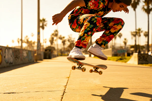Skateboarder in Action