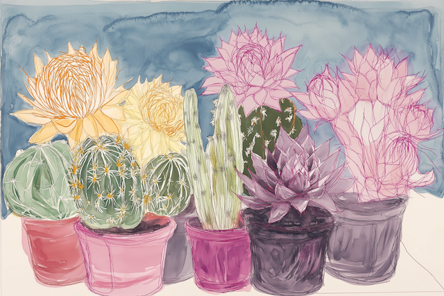 Artistic Cacti Collection