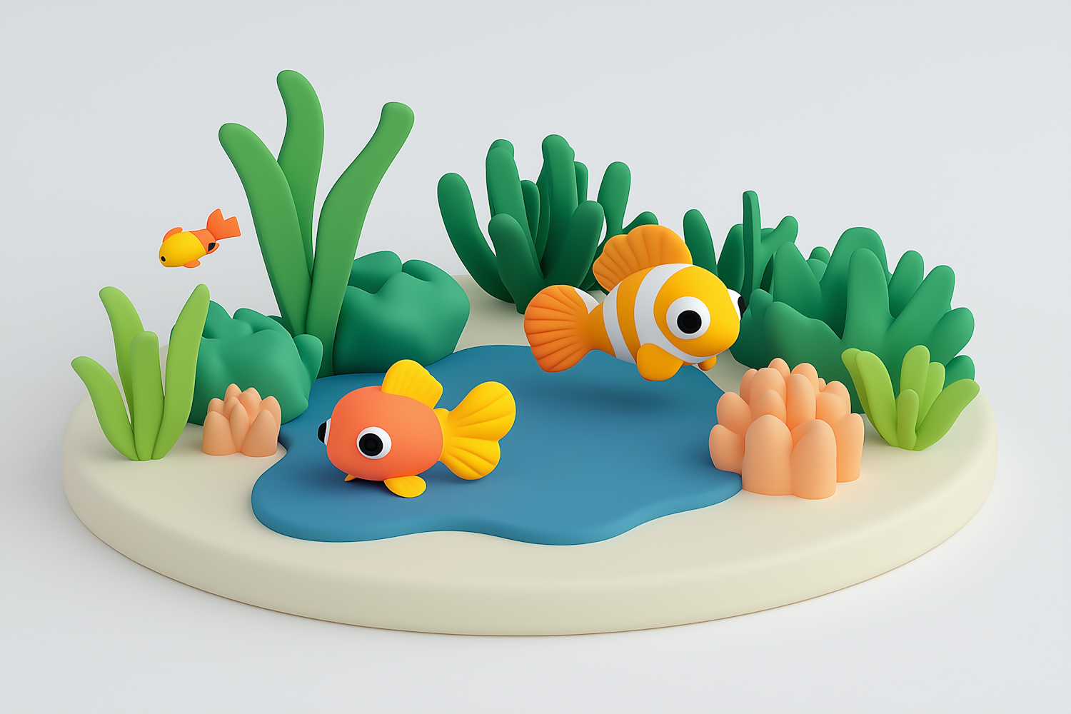 Serene Underwater 3D Animation Scene