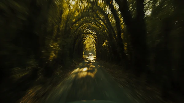 Serene Forest Road