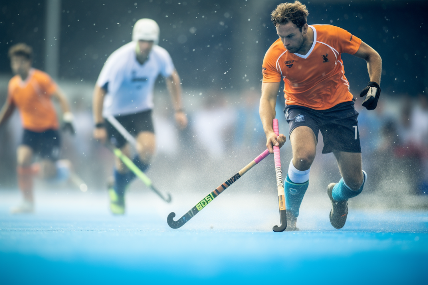 Field Hockey Fervor - The Dash of an Orange-clad Athlete