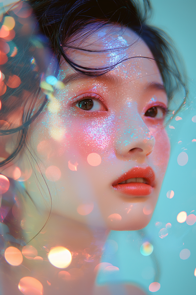 Ethereal Glow - Portrait of a Young Woman