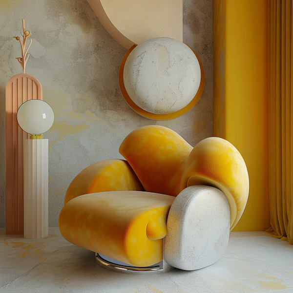 Modern Chic Interior with Artistic Chair