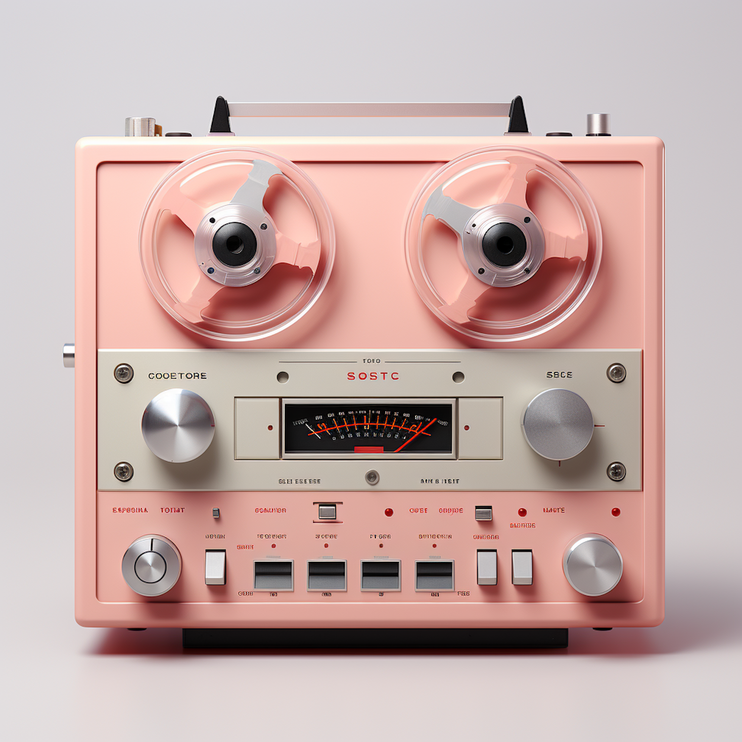 Retro Pink Reel-to-Reel Tape Recorder