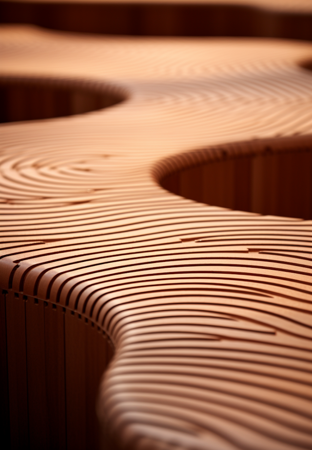 Wooden Ripples Sculpture