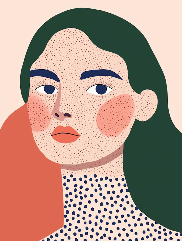 Stylized Human Face Illustration