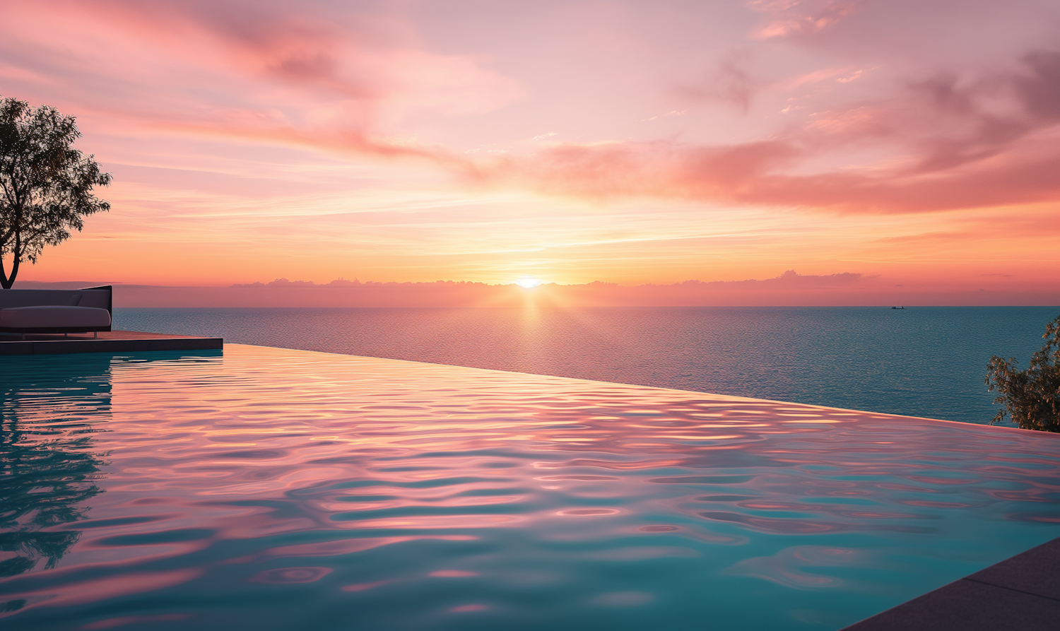 Sunset at Infinity Pool