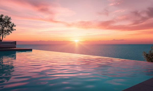 Sunset at Infinity Pool