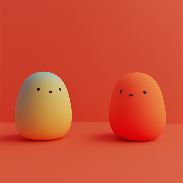 Cartoonish Egg-Shaped Characters