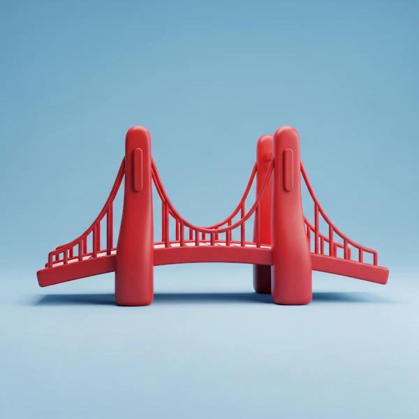 Stylized Red Bridge